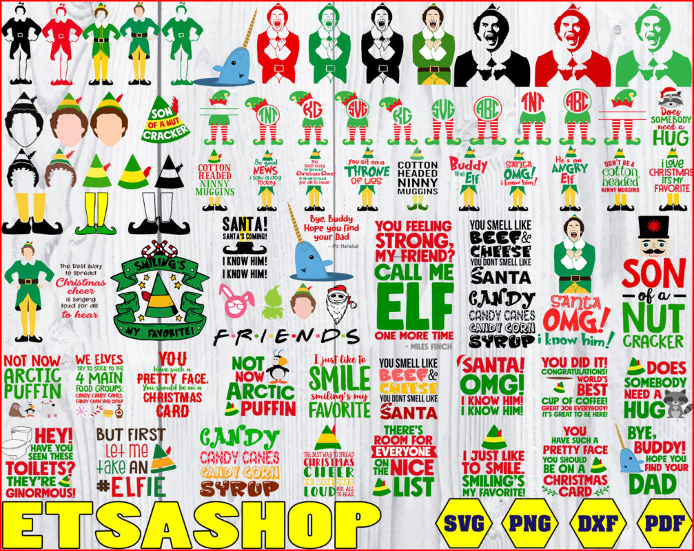 Buddy Svg Buddy The Elf Svg Bundle Christmas Bundle Svg Cricut