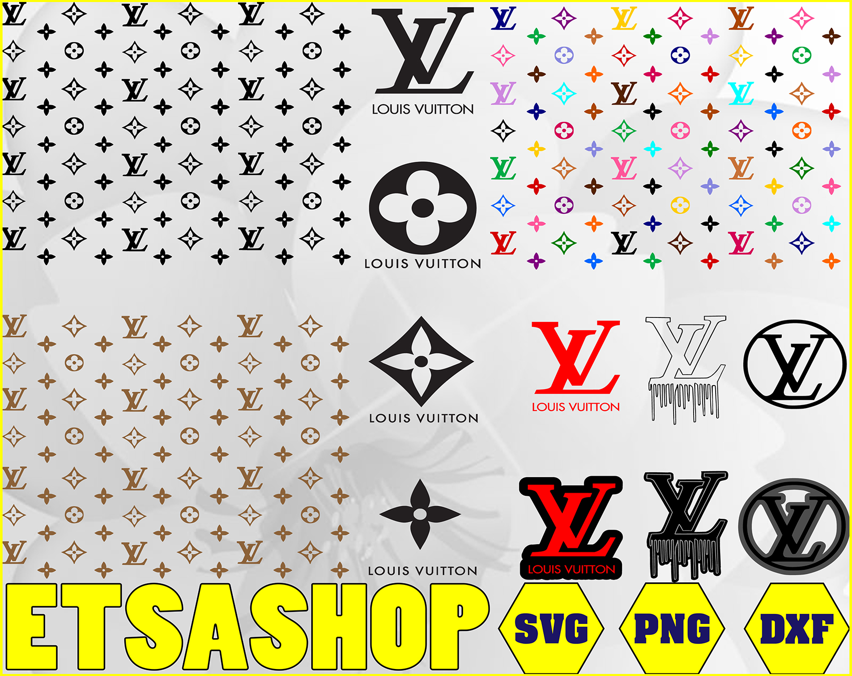 Louis Vuitton SVG, Trending Svg, DXF, PNG, EPS, Cut Files for Cricut and  Silhouette, Instant Download