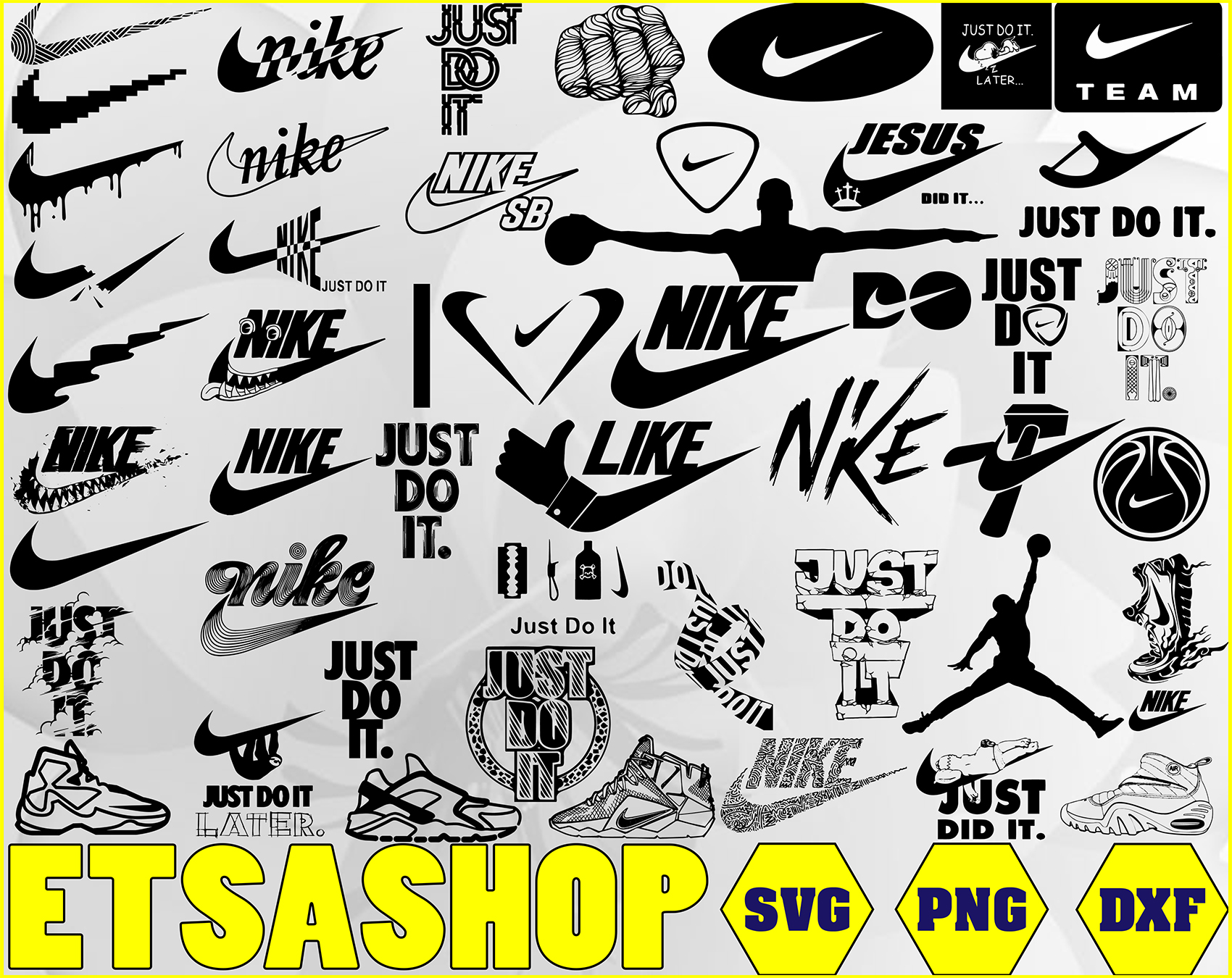 Download Nike logo bundle, Nike svg, dxf, png - Outstanding and different