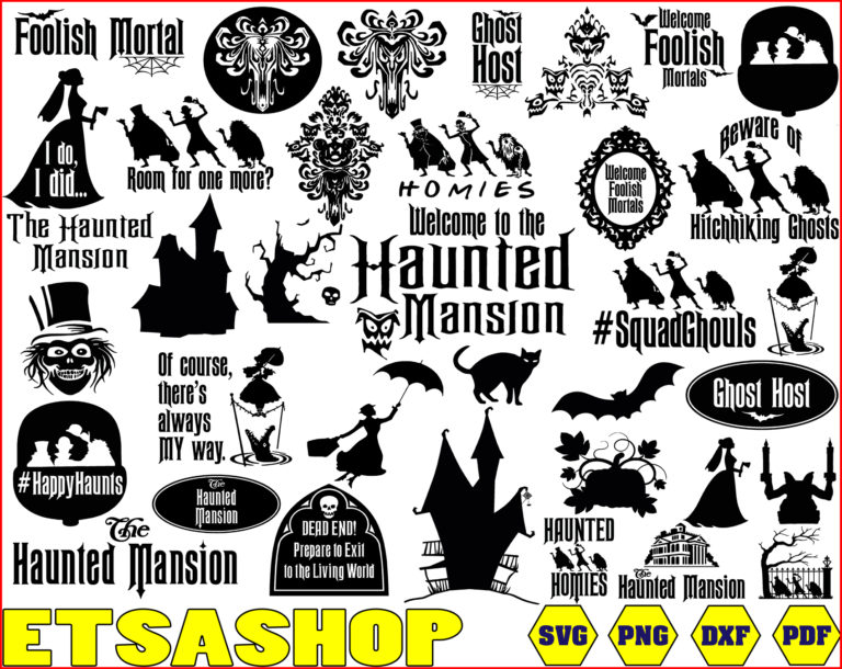 Haunted Mansion Ghosts Clip Art 