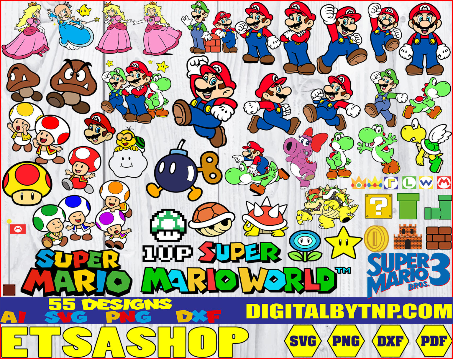 Super Mario Svg Cut File 