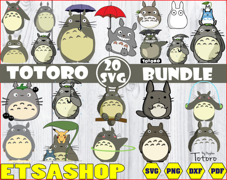 Totoro svg cut files, Totoro Logo svg, Totoro clipart, Cricut, Clipart