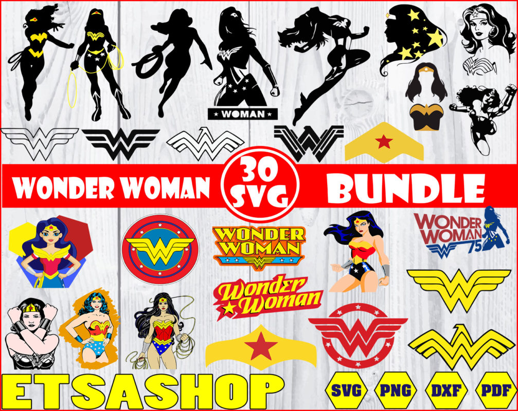 Wonder Woman Svg Bundle Wonder Woman Svg Png Dxf Disney Svg Wonder Woman Clipart Digital