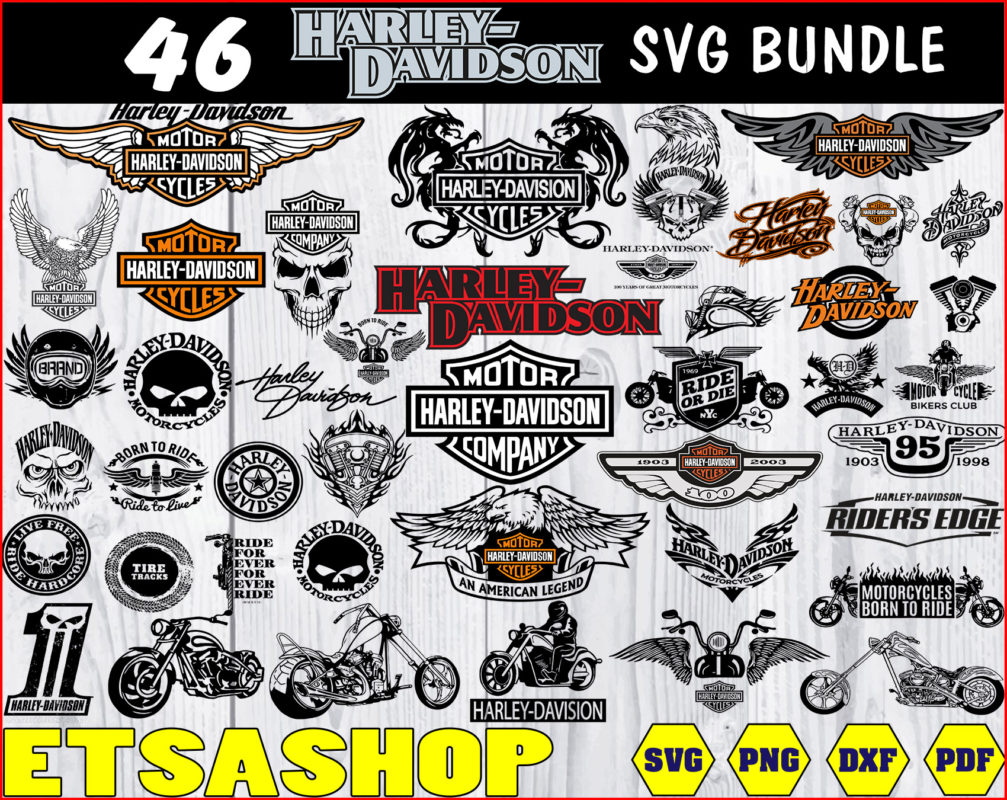 Harley Davidson Svg Bundle, Harley Davidson svg,png,dxf, Harley ...