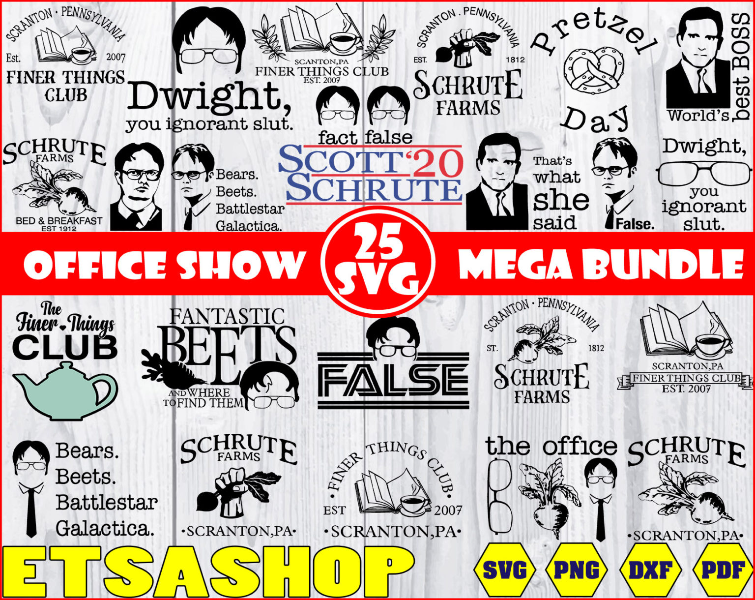 The Office Svg bundle, The Office TV show svg png dxf, The Office TV