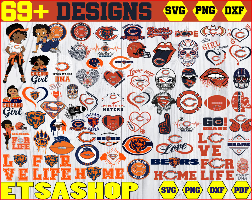 Chicago Bears svg png, NFL svg bundle, NFL logo svg, Digital Download