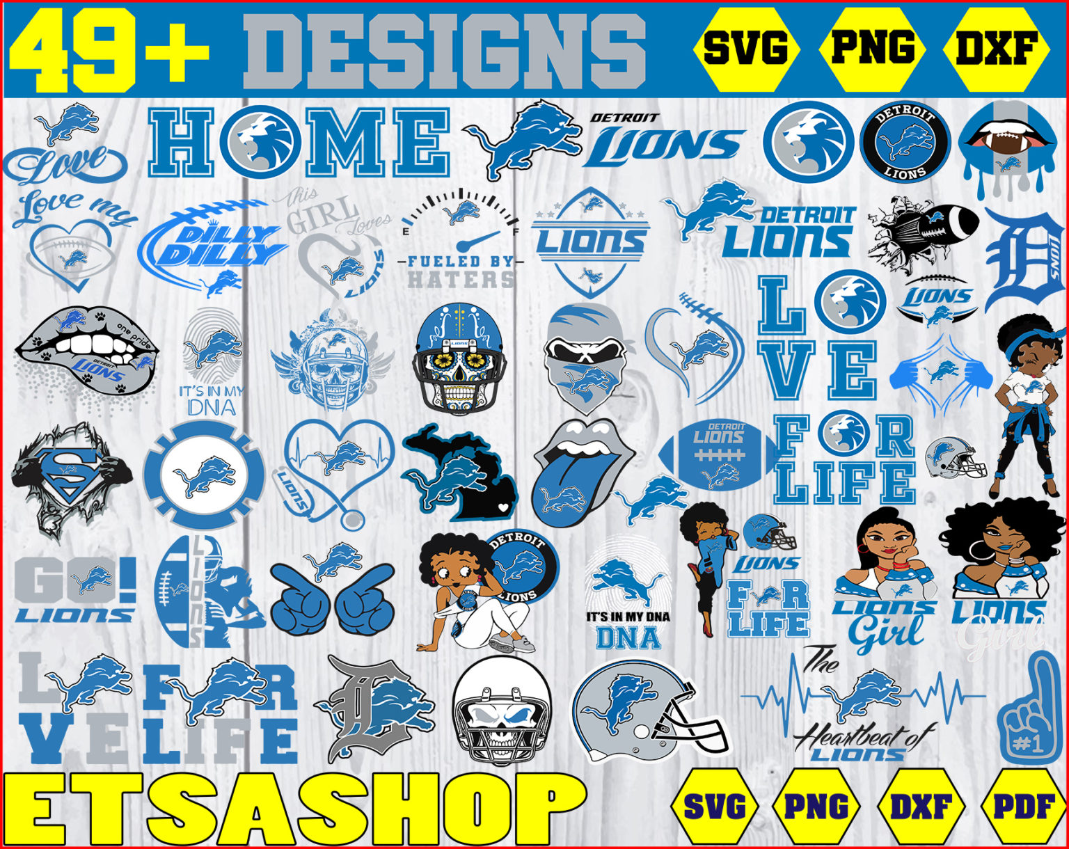 Detroit Lions svg png, NFL svg bundle, NFL logo svg, Digital Download ...