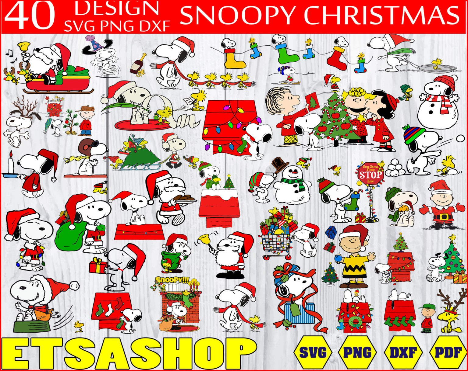 Snoopy Christmas Svg, Snoopy Svg, Charlie Brown Svg, Snoopy Clipart ...