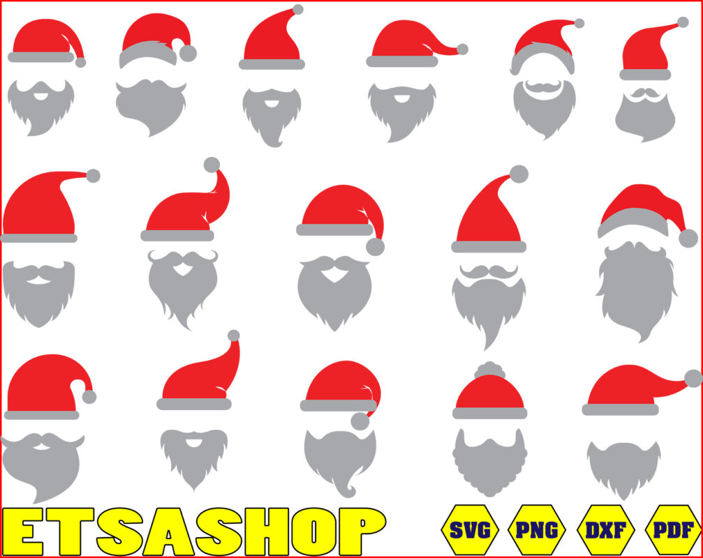 Santa Face Christmas Svg Bundle Winter Svg Bundle Christmas Svg Winter Svg Santa Svg