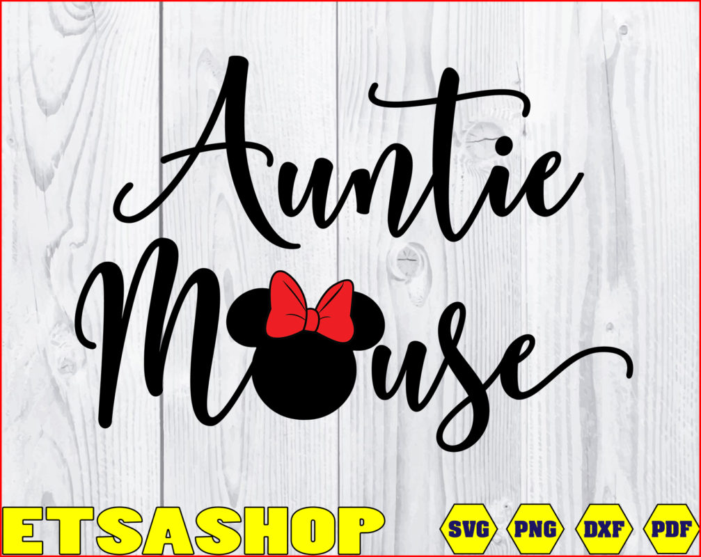 Auntie Mouse Svg Png Dxf Disney Svg Silhouette Design Etsashop Outstanding And Different 2724