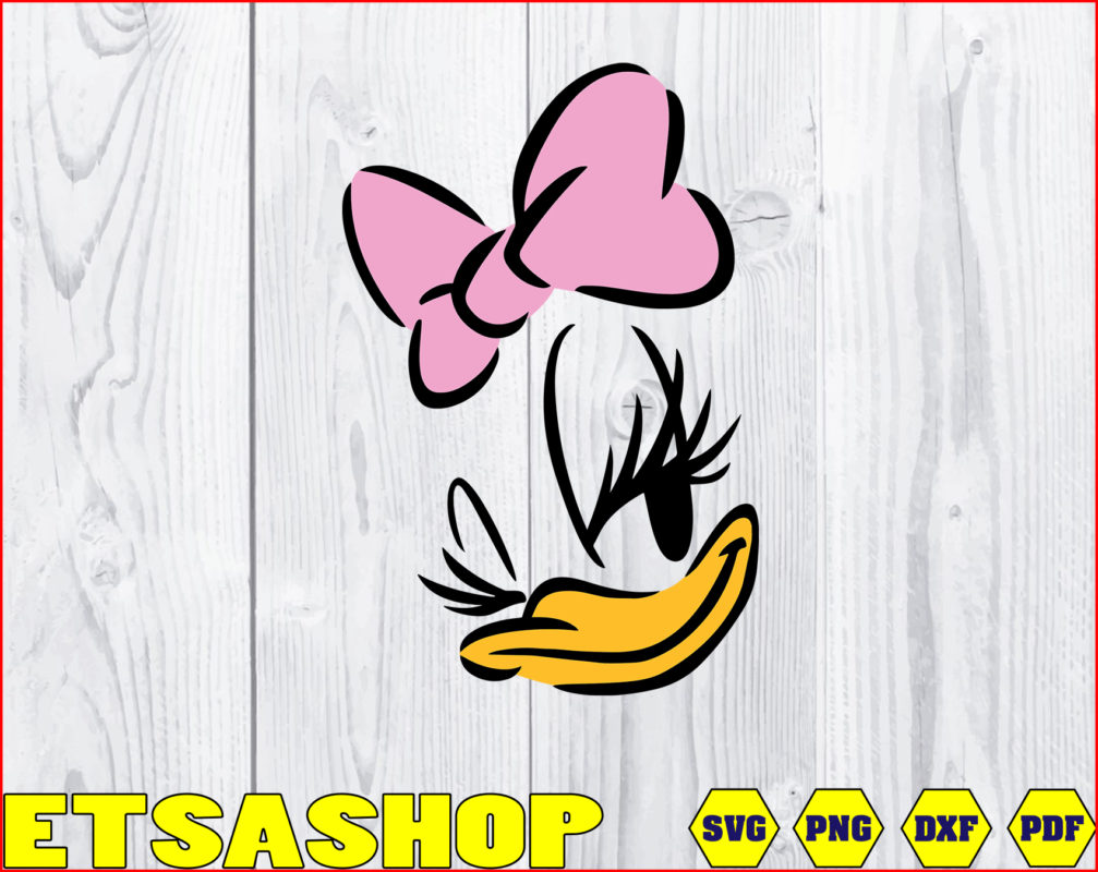 daisy duck outline Svg Png Dxf/Cars Svg/ Disney svg/ Silhouette Design ...